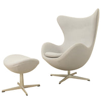Mid Century Modern Egg Lounge Chair & Ottoman Arne Jacobsen for Fritz Hansen