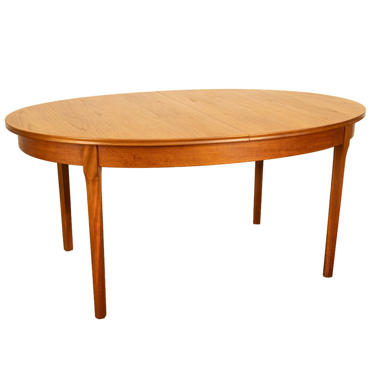 Mid Century Modern Danish Style Teak Butterfly Leaf Extending Dining Table 1960