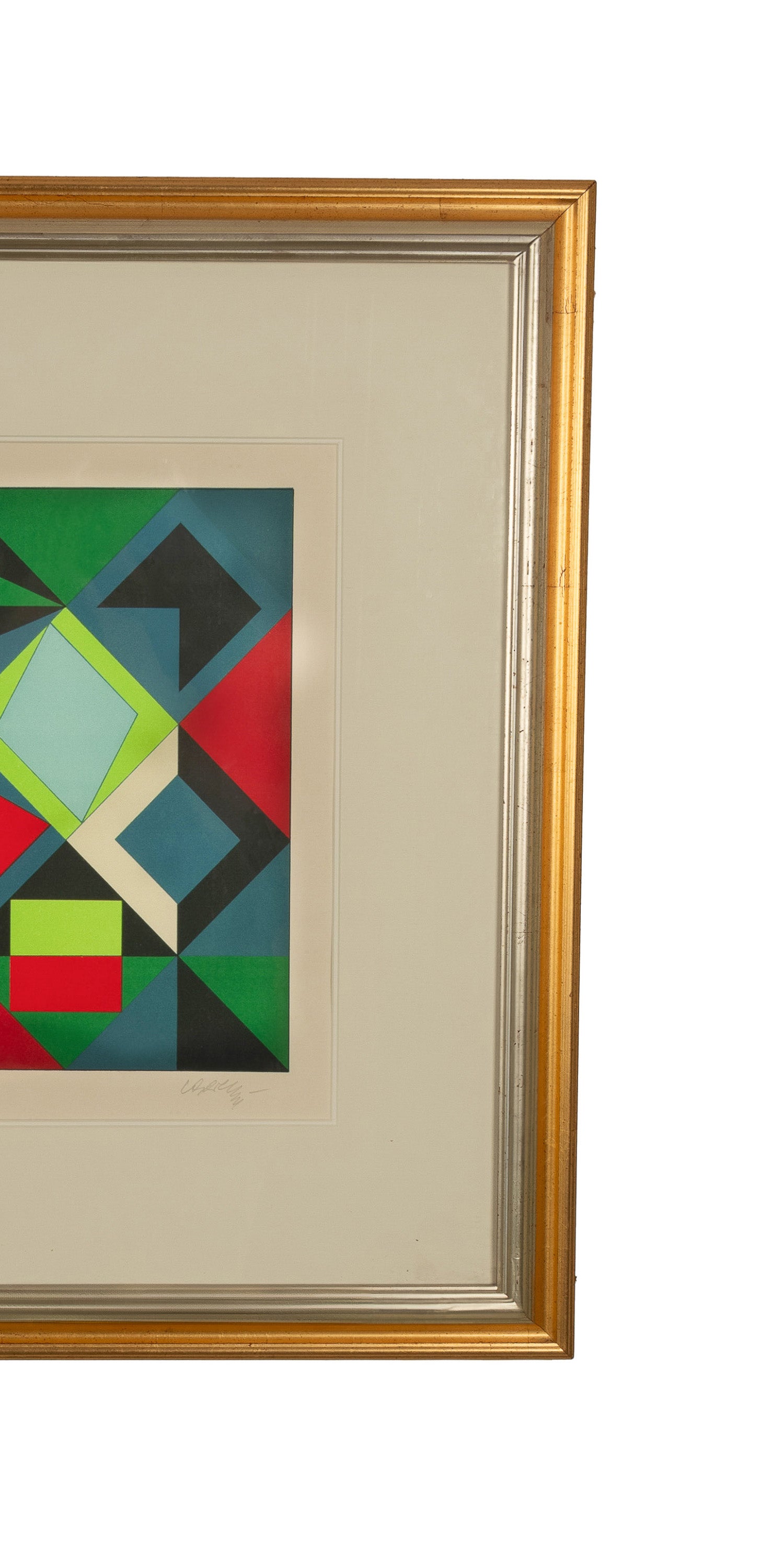 アート・デザイン・音楽 Paul Virilio Original Op Art Abstract Color Screenprint 