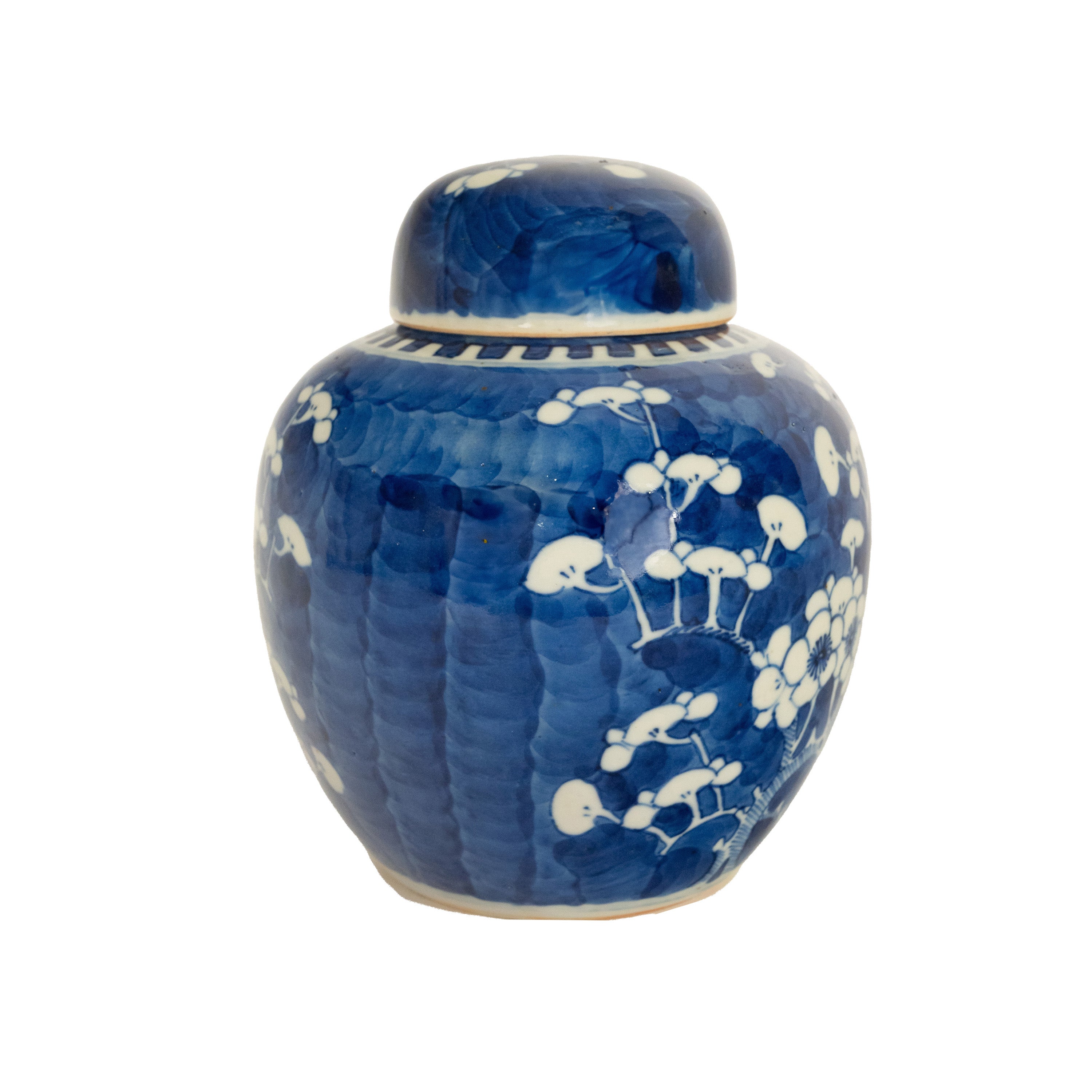 Antique 19th C Chinese Qing Porcelain Blue & White Ginger Jar