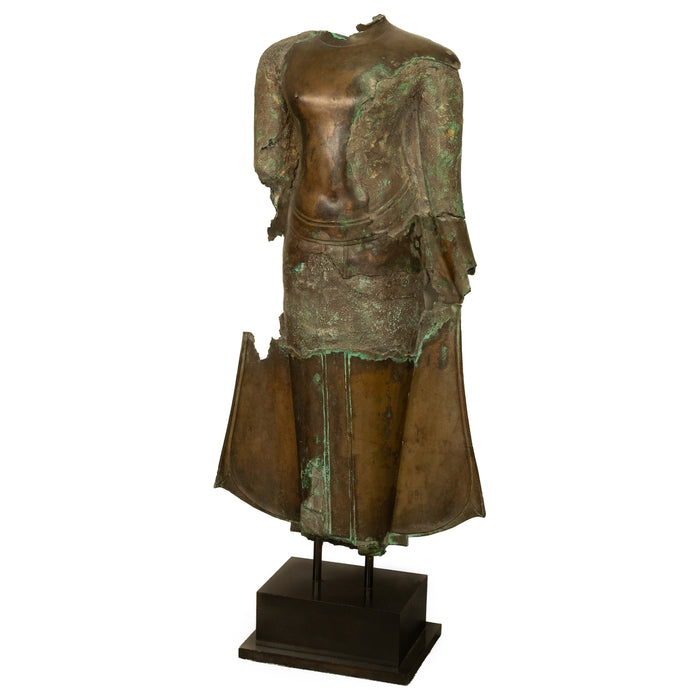 Large Ancient 16thC Thai Ayutthaya Bronze & Copper Buddha Sculpture Statue 1550
