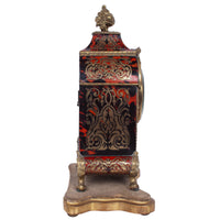 Antique French Tortoiseshell & Brass Inlaid Boulle Ormolu 8 Day Clock Paris 1880