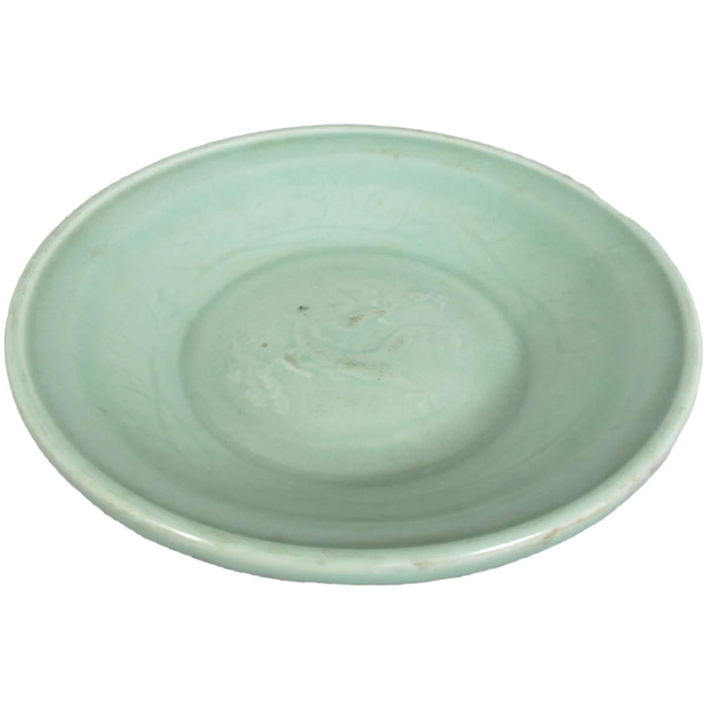 Antique Early 19th Century Chinese Qing Dynasty Celadon Bowl, Circa 1820