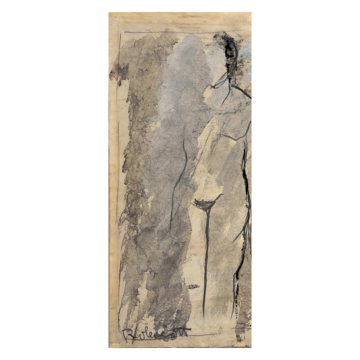 African American Painting Two Female Nudes "Conversation"by Robert Colescott, 1959 Smith Tower Gallery