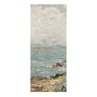 Antique French Impressionist Oil on Canvas Painting Sea Landscape Antibes France by William Georges Thornley 1888