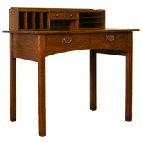 Antique American Arts & Crafts Mission Oak Gustav Stickley Postcard Desk 1905