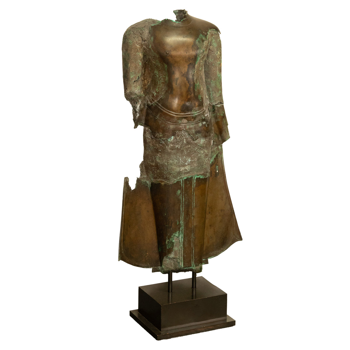 Large Ancient 16thC Thai Ayutthaya Bronze & Copper Buddha Sculpture Statue 1550