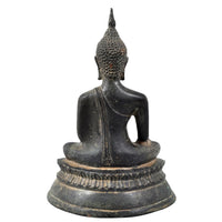 Antique Early 19th Century Southeast Asian Cast Bronze Buddha Statue Sculpture circa 1800