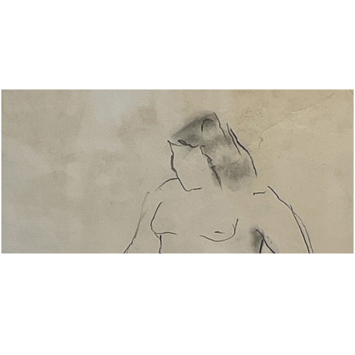 Original Signed & Dated Female Nude Drawing African American Expressionist by Robert Colescott, 1960
