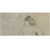 Original Signed & Dated Female Nude Drawing African American Expressionist by Robert Colescott, 1960