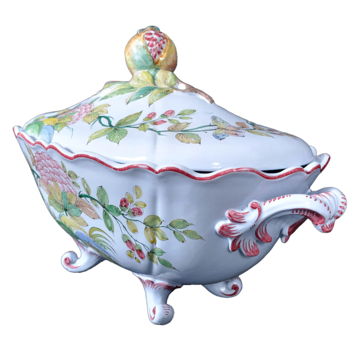 Antique Italian Majolica / Faience / Tureen, circa 1890