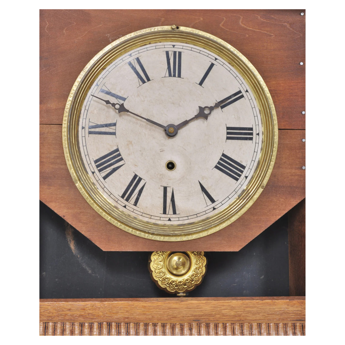 Antique American Oak Case 8-Day Regulator/Clock, Circa 1900