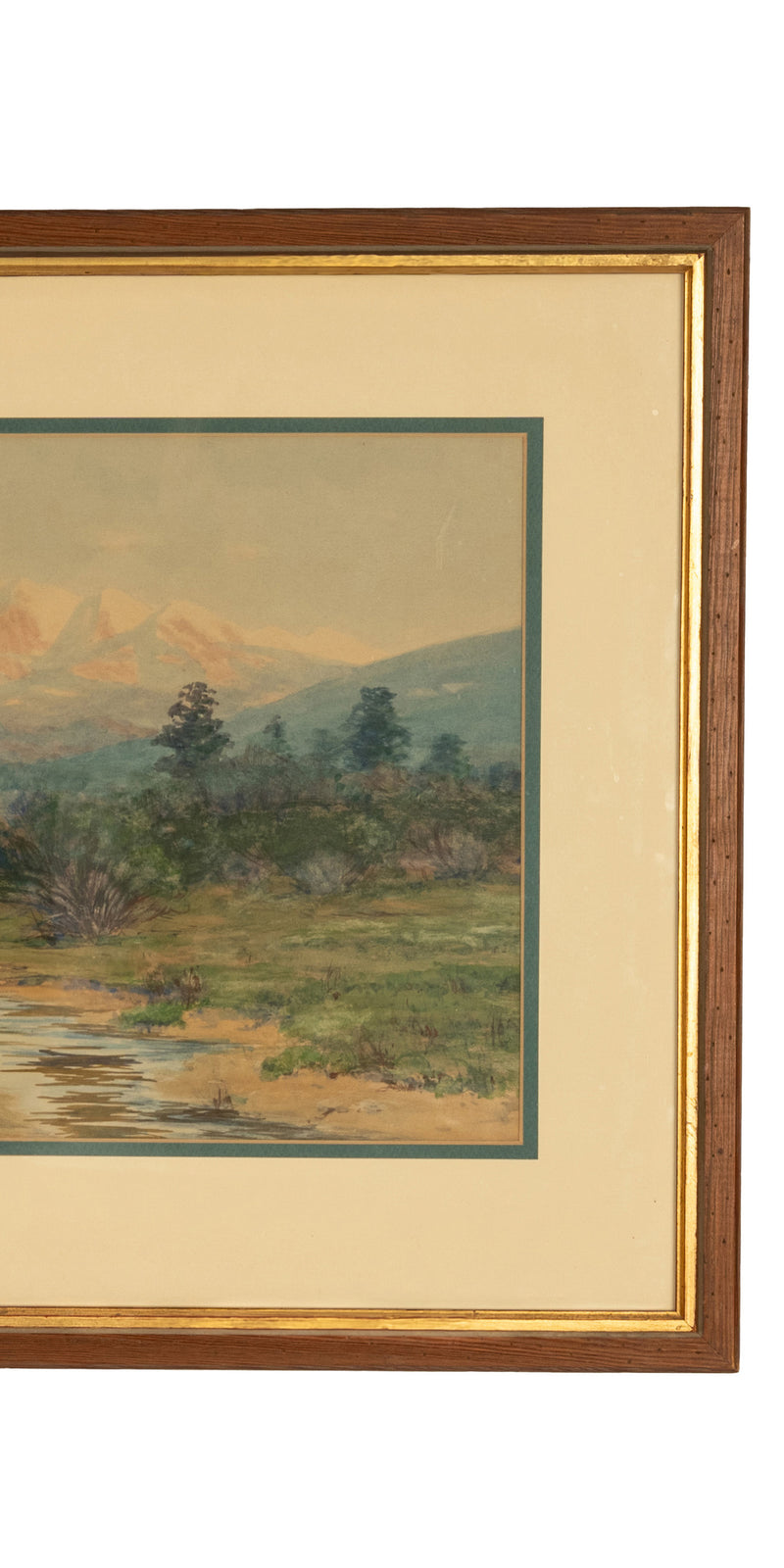 Antique Impressionist Painting "Spanish Peaks" Colorado Mountain Landscape by Charles Partridge Adams 1900