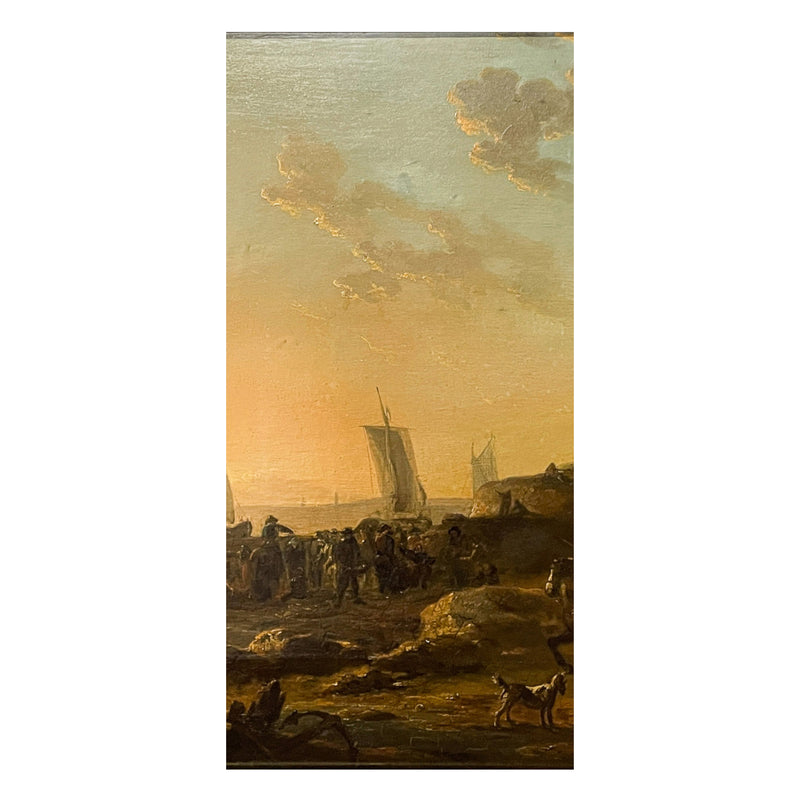 Antique 17th Century Large Dutch Old Master Oil on Panel Landscape Painting Jan Van Goyen 1650