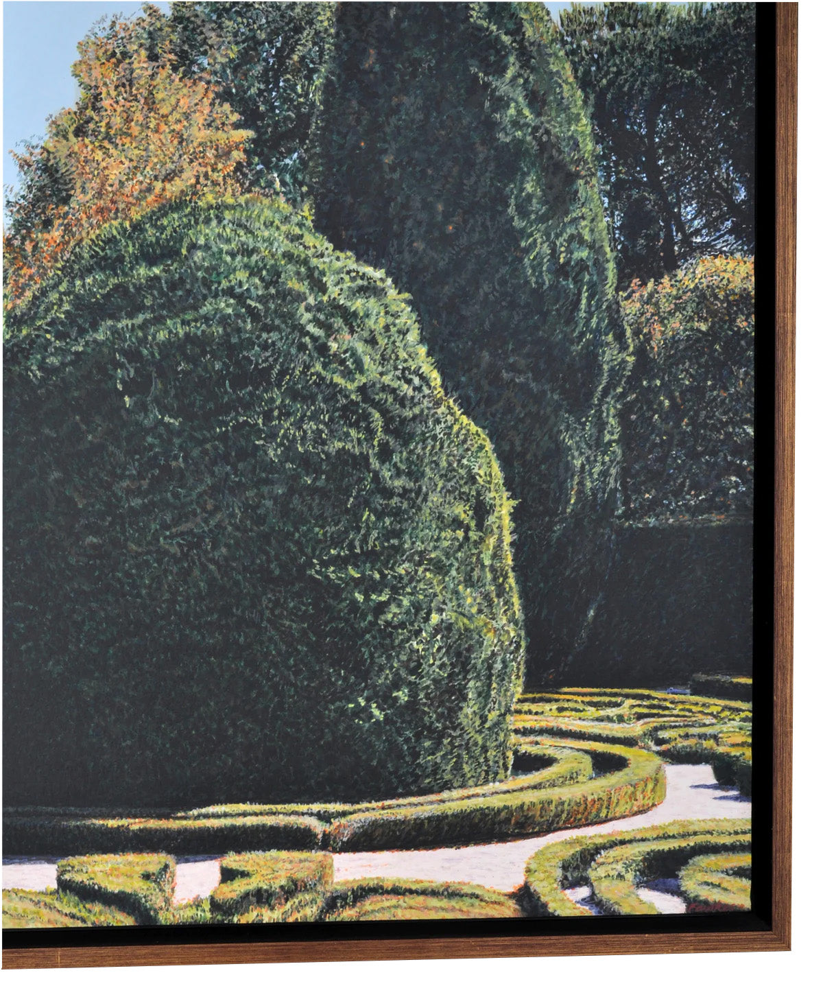 "Parterre at Casa de Mateus," Acrylic on Paper over Wood Panel, Tom Fawkes (1941- ), 2007