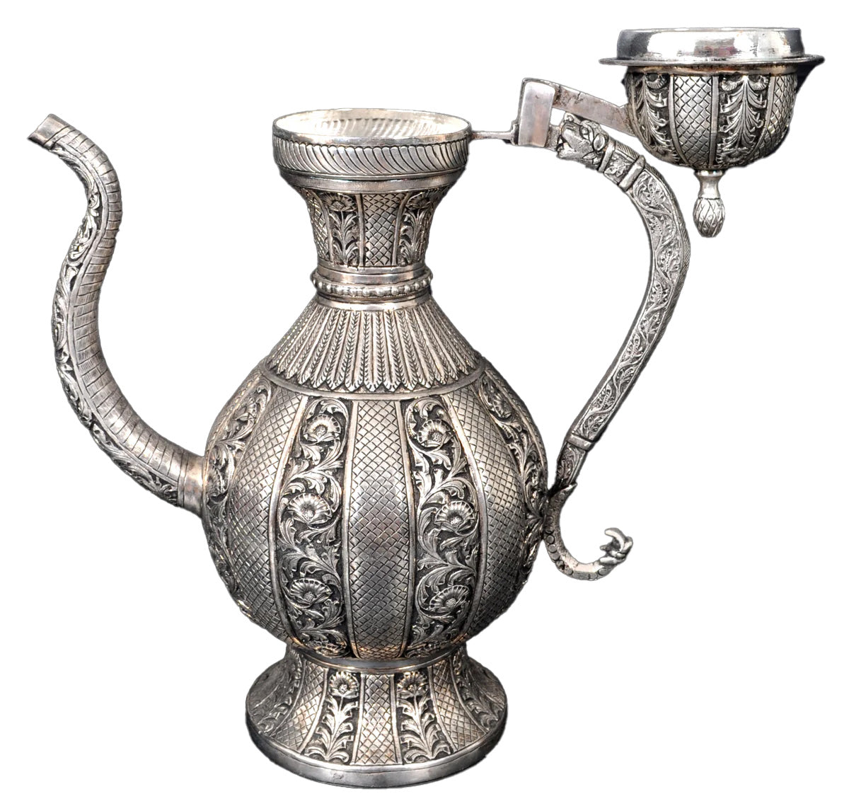 Large Antique Islamic Persian Qajar Period Ottoman Engraved Silver