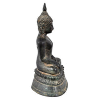 Antique Early 19th Century Southeast Asian Cast Bronze Buddha Statue Sculpture circa 1800