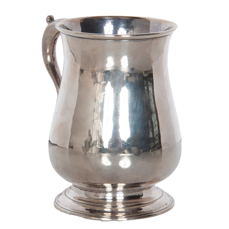 Antique Georgian Sterling Silver Pint Beer Tankard Mug Jacob Marsh London 1770