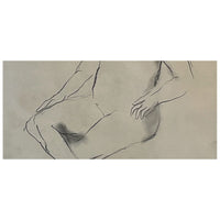 Original Signed & Dated Female Nude Drawing African American Expressionist by Robert Colescott, 1960