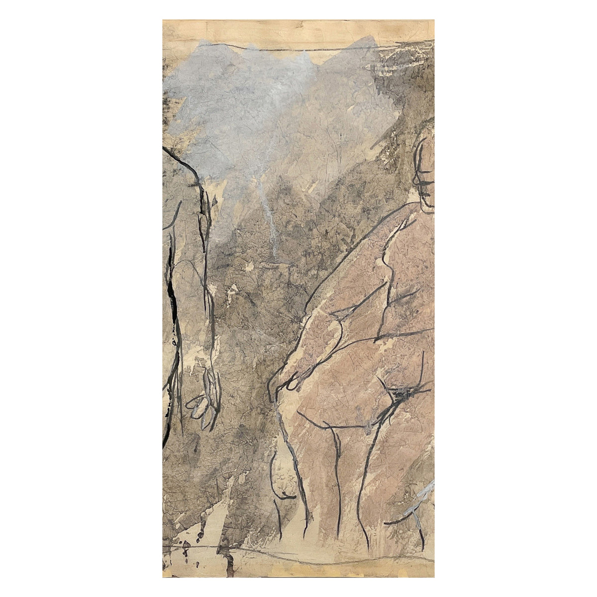 African American Painting Two Female Nudes "Conversation"by Robert Colescott, 1959 Smith Tower Gallery