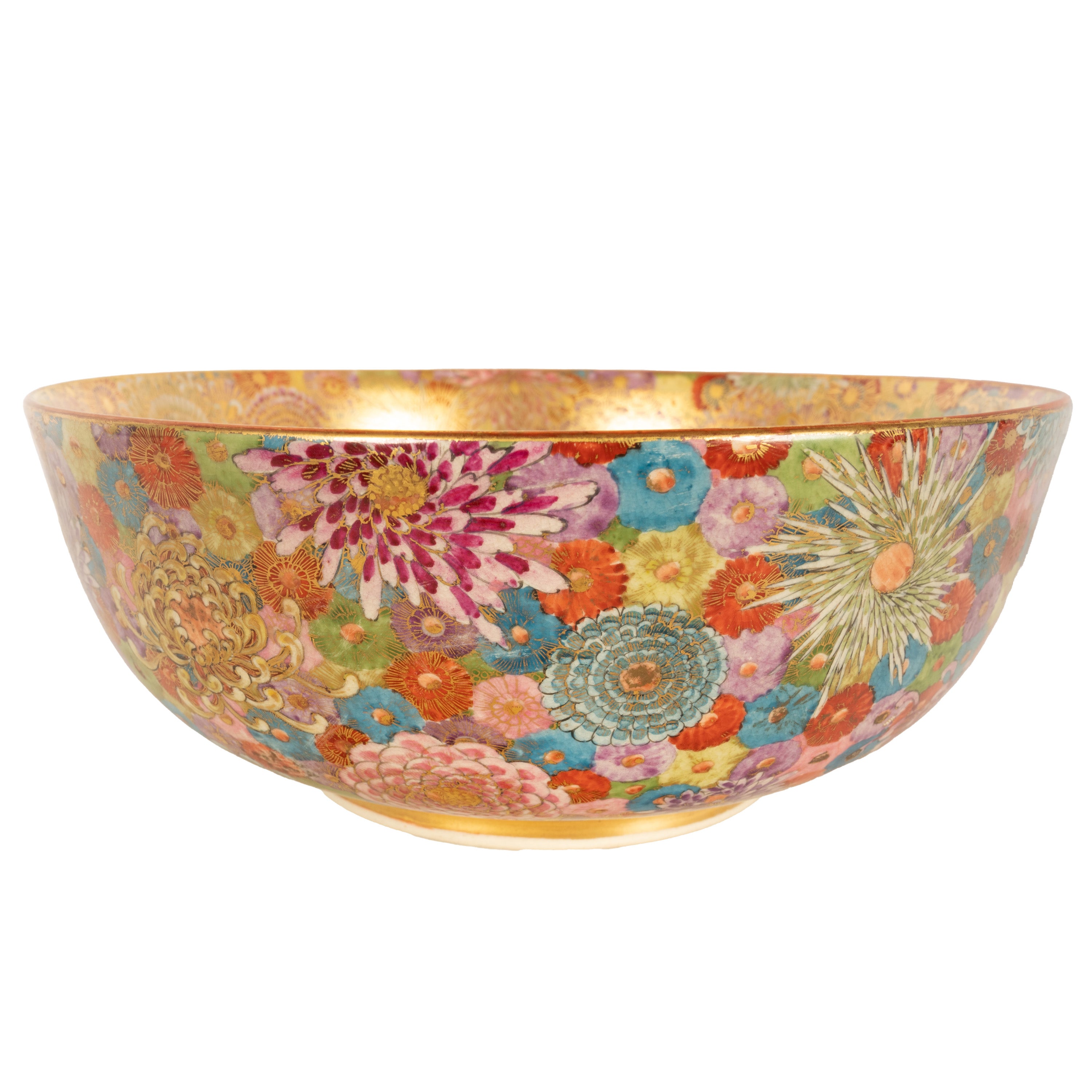 Antique Meiji Japanese Satsuma Porcelain Hand Painted Millefleur