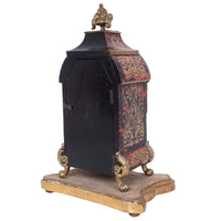 Antique French Tortoiseshell & Brass Inlaid Boulle Ormolu 8 Day Clock Paris 1880