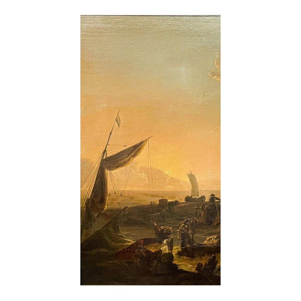 Antique 17th Century Large Dutch Old Master Oil on Panel Landscape Painting Jan Van Goyen 1650