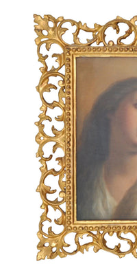 Antique Italian Grand Tour Oil on Canvas painting, "Mary Magdalene," by Achille Leonardi (Italian, 1800-1870), Circa 1840