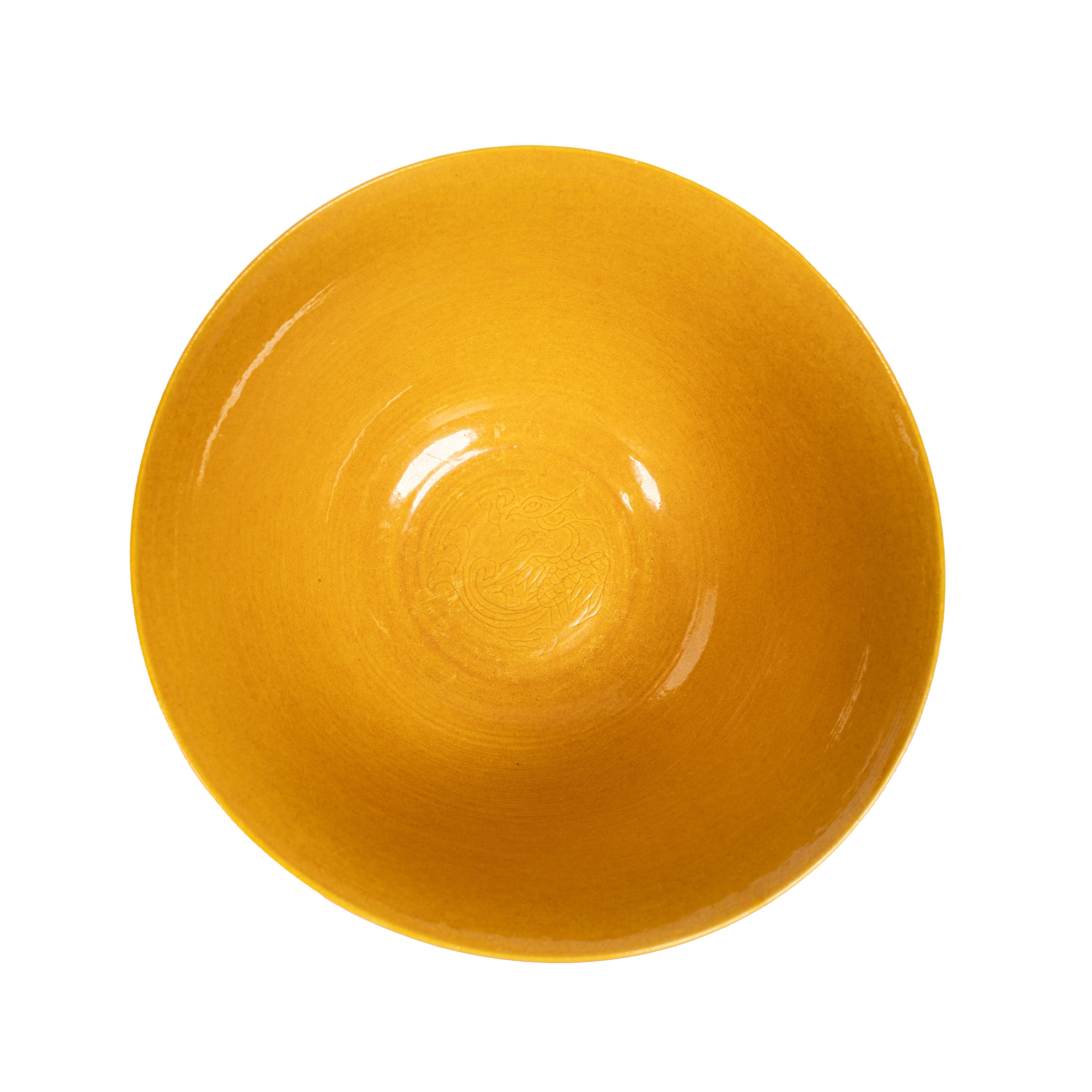 Antique Imperial Chinese Qing Dynasty Guangxu Period Yellow Glazed