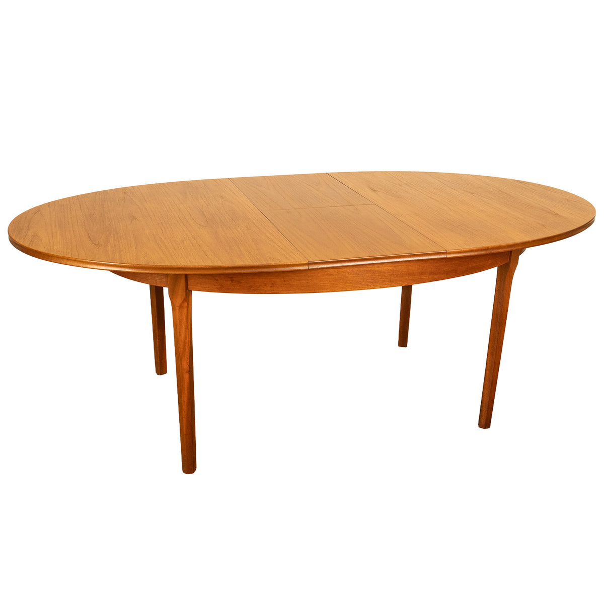 Mid Century Modern Danish Style Teak Butterfly Leaf Extending Dining Table 1960