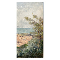 Antique French Impressionist Oil on Canvas Painting Sea Landscape Antibes France by William Georges Thornley 1888