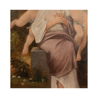 Large Antique French 19th Century Oil Canvas Painting "Hearts Awakening" Cherubs by William-Adolphe Bouguereau, 1892