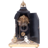 Antique French Tortoiseshell & Brass Inlaid Boulle Ormolu 8 Day Clock Paris 1880