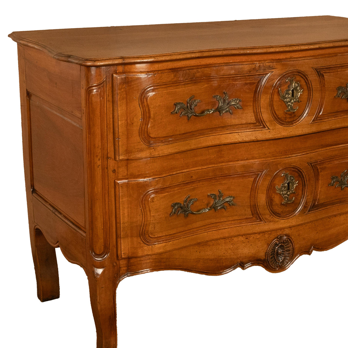Antique 18th Century Louis XV French Provincial Rococo Cherry Commode Chest 1750