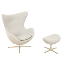 Mid Century Modern Egg Lounge Chair & Ottoman Arne Jacobsen for Fritz Hansen