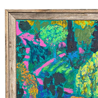 Large Expressionist Acrylic Canvas Painting "Laurelhurst Park" Portland Oregon, by Jack Mclarty 2003