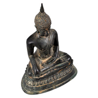 Antique Early 19th Century Southeast Asian Cast Bronze Buddha Statue Sculpture circa 1800