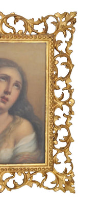 Antique Italian Grand Tour Oil on Canvas painting, "Mary Magdalene," by Achille Leonardi (Italian, 1800-1870), Circa 1840