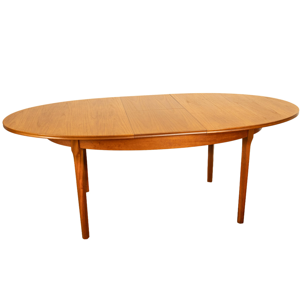 Mid Century Modern Danish Style Teak Butterfly Leaf Extending Dining Table 1960