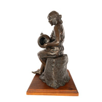 The Potter of Zia Bronze Sculpture Statue Young Native Pueblo Woman New Mexico by Glenna Goodacre