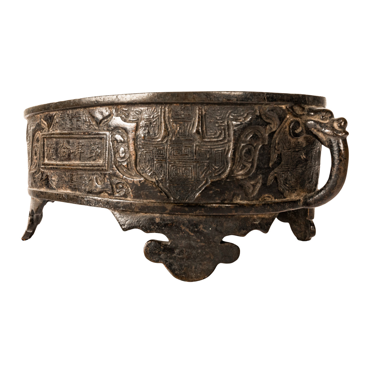 Antique Archaic Zhou Dynasty Style Chinese Bronze Censer Incense Burner Ming