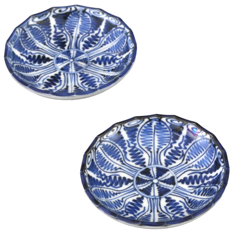 Pair of Antique Japanese Blue and White Imari Plates, Meiji Period, Circa 1880