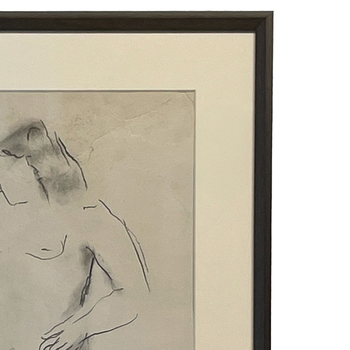 Original Signed & Dated Female Nude Drawing African American Expressionist by Robert Colescott, 1960