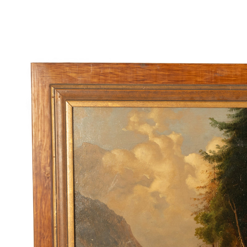 Antique Oil on Canvas Painting Jean-Michel Cels (1819–1894), Circa 1850