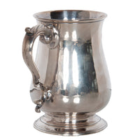 Antique Georgian Sterling Silver Pint Beer Tankard Mug Jacob Marsh London 1770