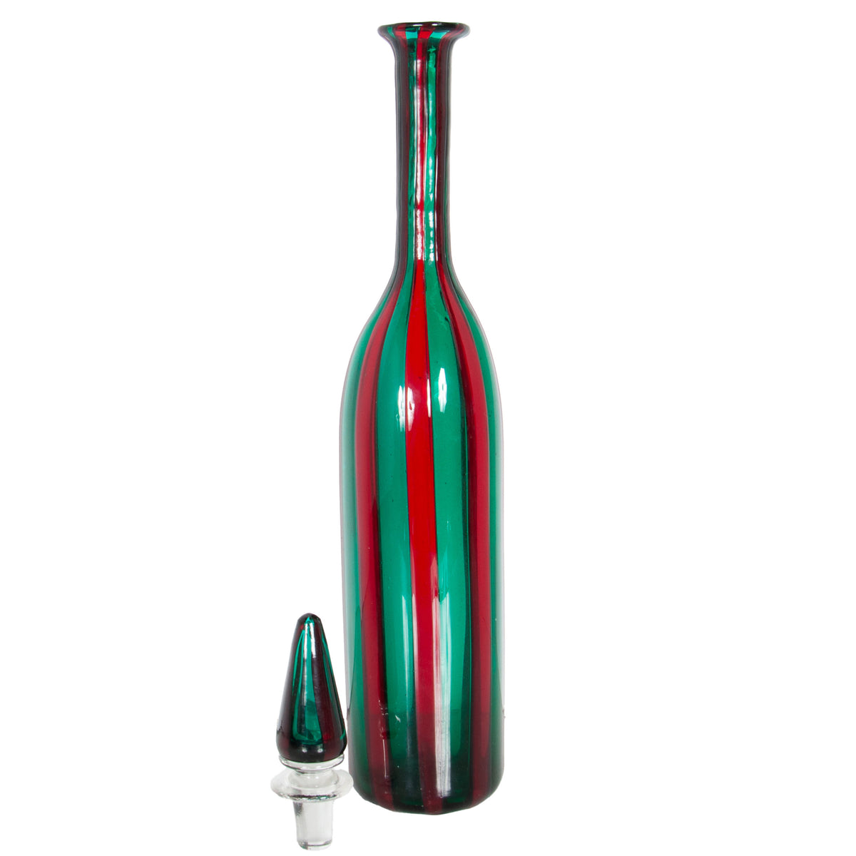 Mid Century Italian Murano Glass Morandiane Bottle Gio Ponti & Paolo Venini 1955