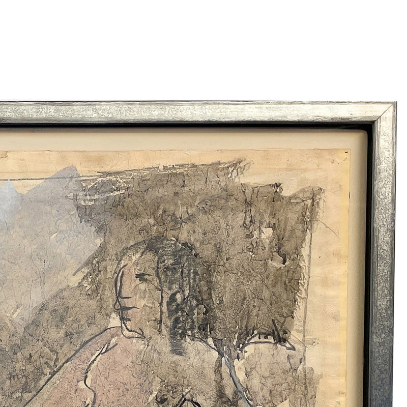 African American Painting Two Female Nudes "Conversation"by Robert Colescott, 1959 Smith Tower Gallery