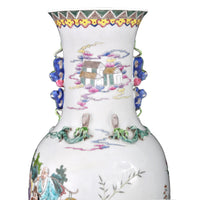 Monumental Pair of Antique Chinese Qing Dynasty (1644-1912) Famille Rose Porcelain Vases