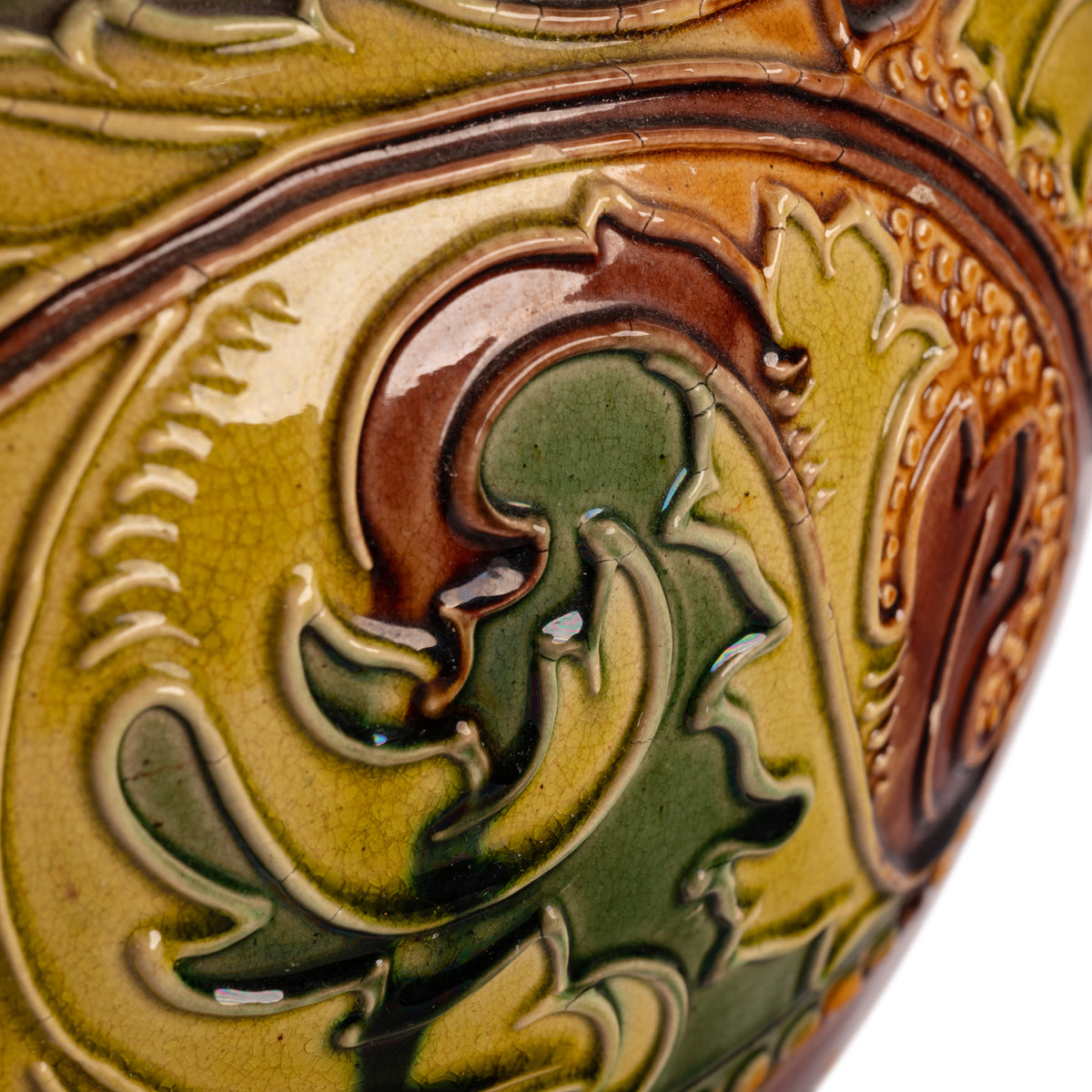 Antique Large Art Nouveau Doulton Lambeth Pottery Stoneware Jardiniere 1890