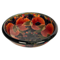 Large 10" Antique Art deco William Moorcroft "Pomegranate" Pottery Bowl 1920